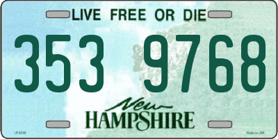 NH license plate 3539768