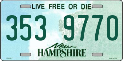 NH license plate 3539770
