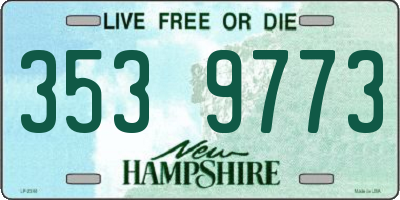 NH license plate 3539773