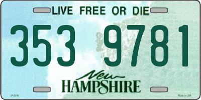 NH license plate 3539781