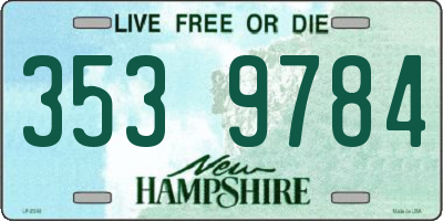 NH license plate 3539784