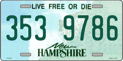 NH license plate 3539786