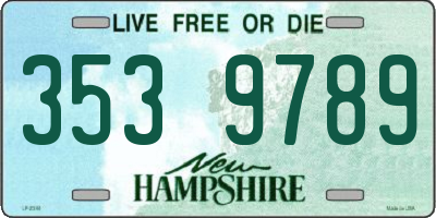 NH license plate 3539789