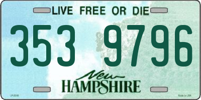 NH license plate 3539796