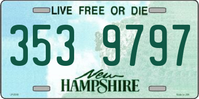 NH license plate 3539797