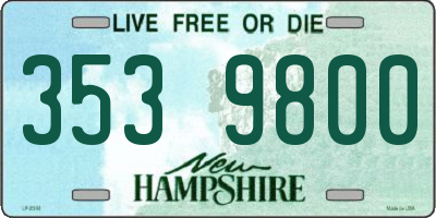 NH license plate 3539800