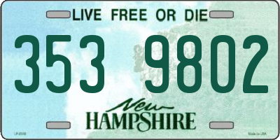 NH license plate 3539802