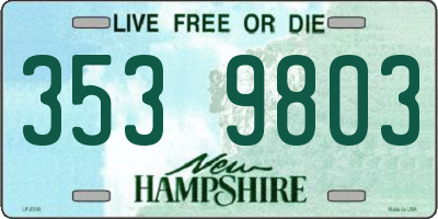 NH license plate 3539803