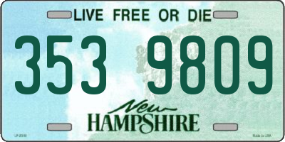 NH license plate 3539809