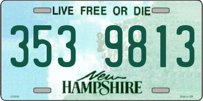 NH license plate 3539813