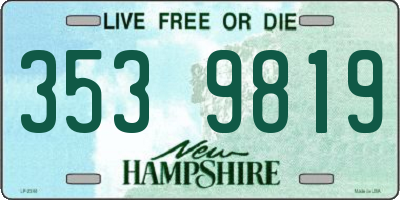 NH license plate 3539819