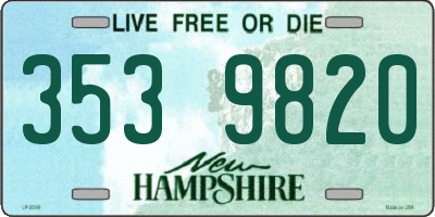 NH license plate 3539820