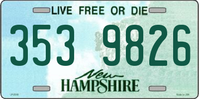 NH license plate 3539826