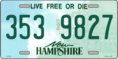 NH license plate 3539827