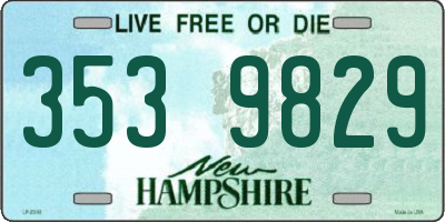 NH license plate 3539829