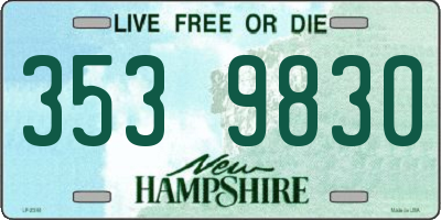 NH license plate 3539830