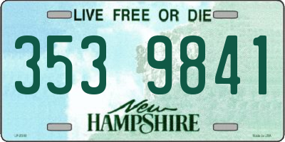 NH license plate 3539841