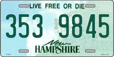NH license plate 3539845