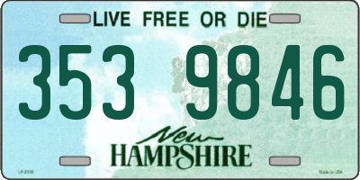 NH license plate 3539846