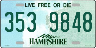 NH license plate 3539848