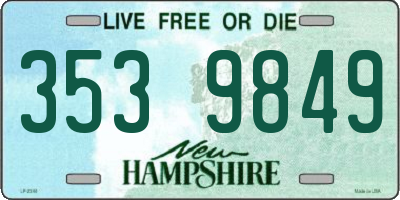 NH license plate 3539849