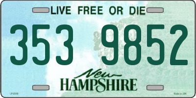 NH license plate 3539852