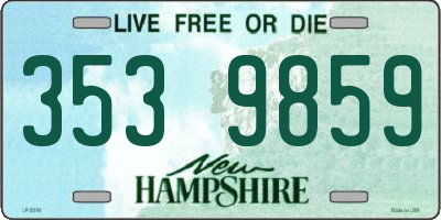 NH license plate 3539859