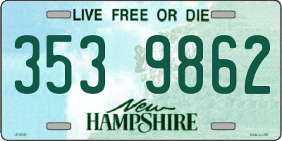 NH license plate 3539862