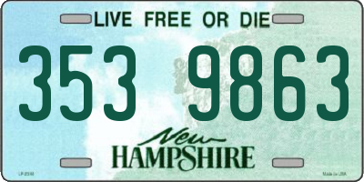 NH license plate 3539863