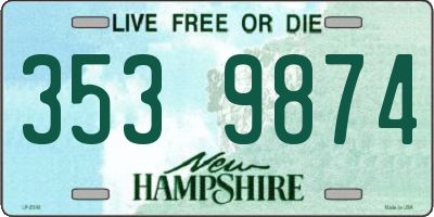 NH license plate 3539874