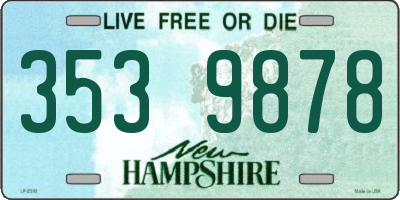NH license plate 3539878