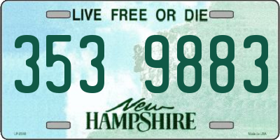 NH license plate 3539883