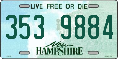 NH license plate 3539884