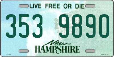 NH license plate 3539890