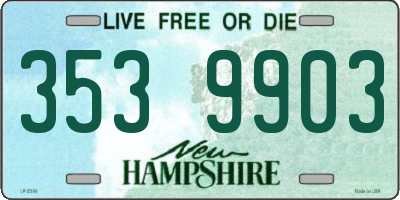 NH license plate 3539903