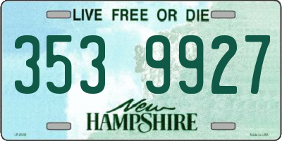 NH license plate 3539927