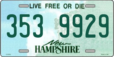 NH license plate 3539929