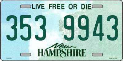 NH license plate 3539943