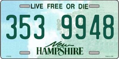 NH license plate 3539948