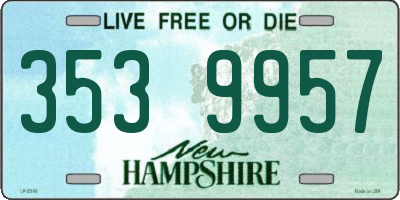 NH license plate 3539957
