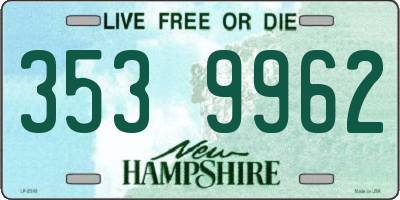 NH license plate 3539962
