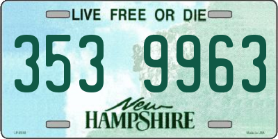 NH license plate 3539963