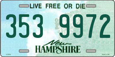 NH license plate 3539972