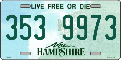 NH license plate 3539973