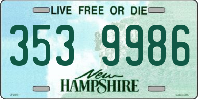 NH license plate 3539986