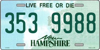 NH license plate 3539988