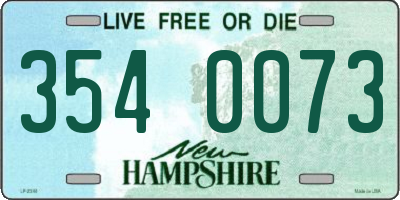 NH license plate 3540073