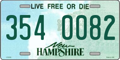 NH license plate 3540082