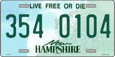 NH license plate 3540104