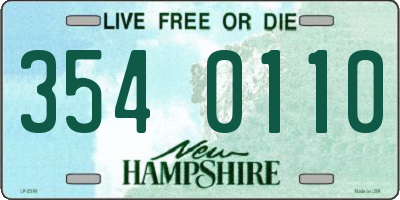 NH license plate 3540110
